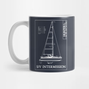 Ver.2 S/V Intermission Asbestos Navy FRONT AND BACK White Graphic Mug